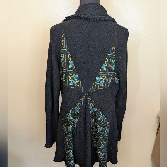 Anthropologie Sleeping On Snow Lafayette Cardigan Sweater Floral Open Large - Picture 2 of 9
